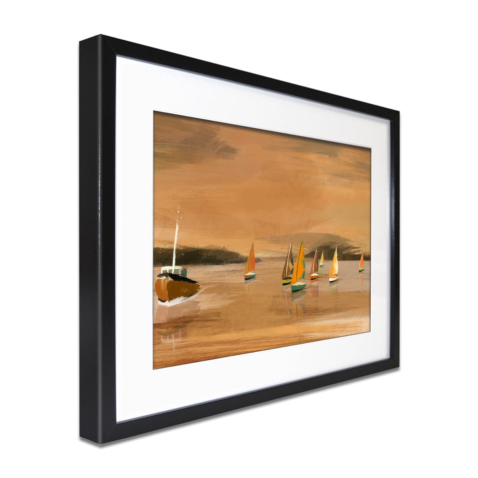 Copper Boats Framed Art Print wall art product Aimee Linzi