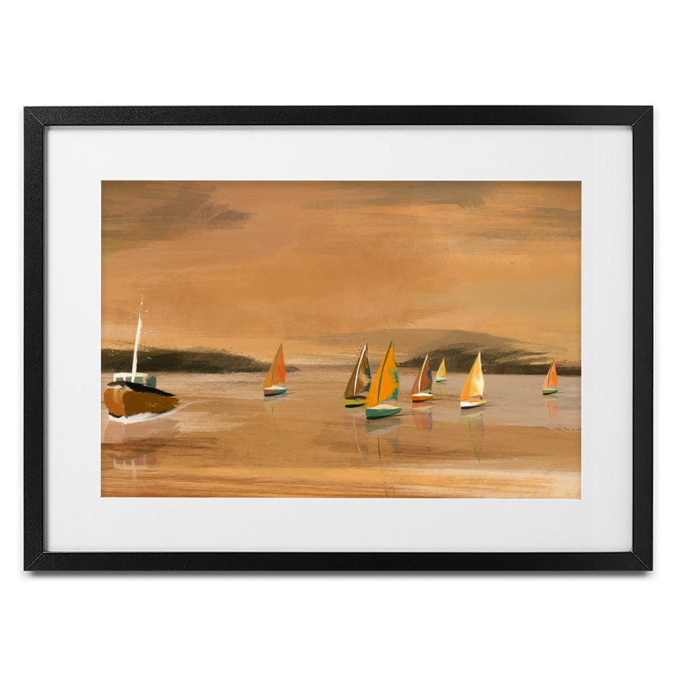 Copper Boats Framed Art Print wall art product Aimee Linzi