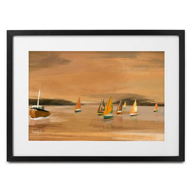 Copper Boats Framed Art Print wall art product Aimee Linzi