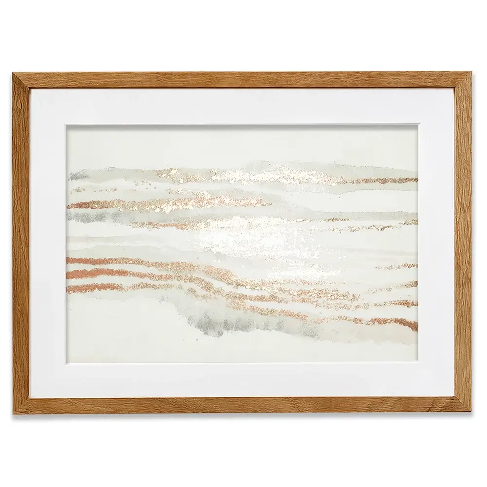 Copper Stripe Field Framed Art Print Copper Stripe Field Framed Art Print wall art product Chromatic Storm Studio