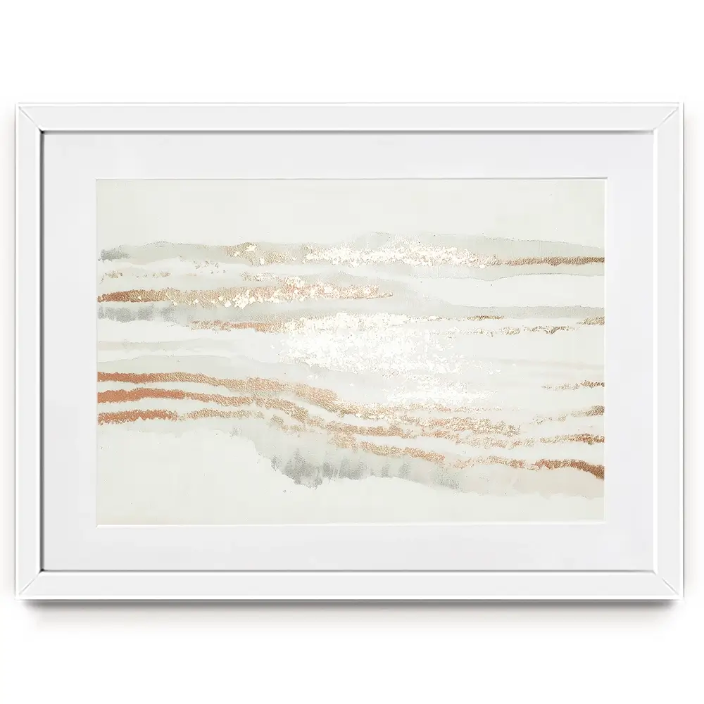 Copper Stripe Field Framed Art Print Copper Stripe Field Framed Art Print wall art product Chromatic Storm Studio