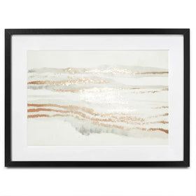 Copper Stripe Field Framed Art Print Copper Stripe Field Framed Art Print wall art product Chromatic Storm Studio