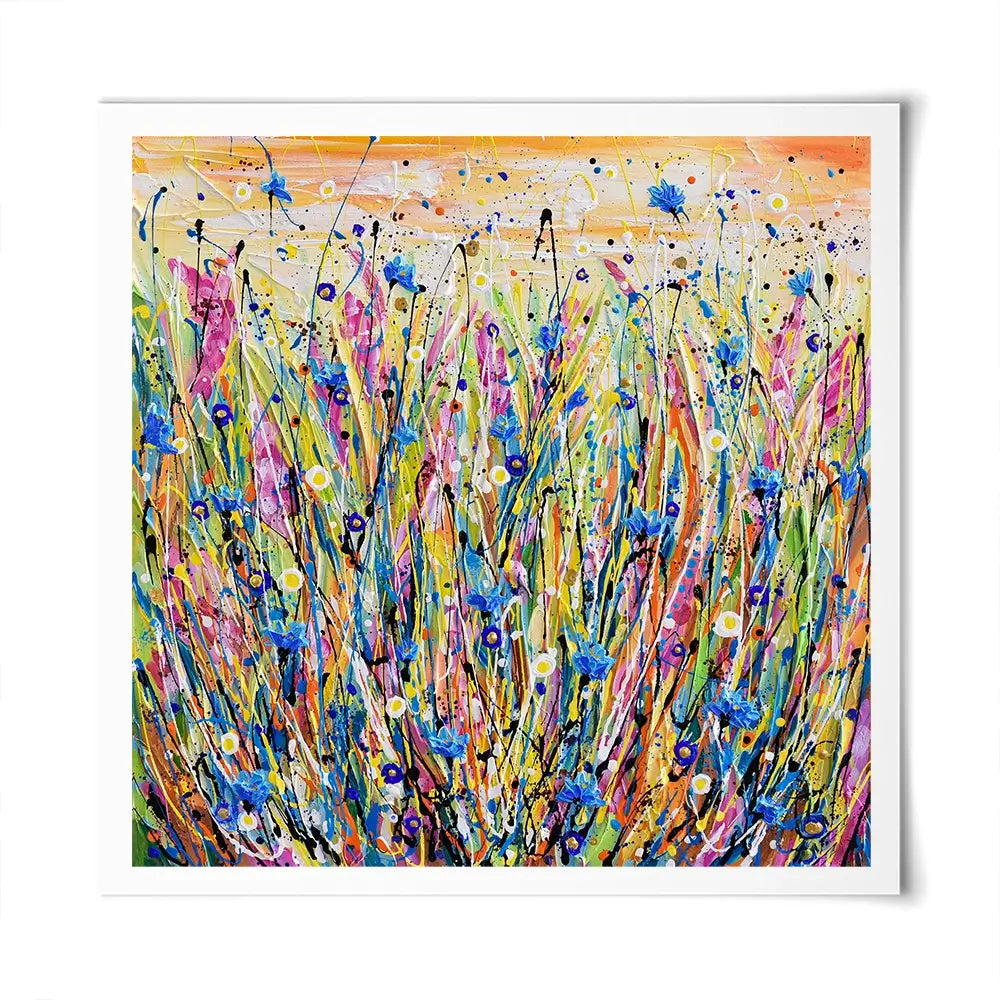 Cornflower Square Art Print Cornflower Square Art Print wall art product Art Print Shop