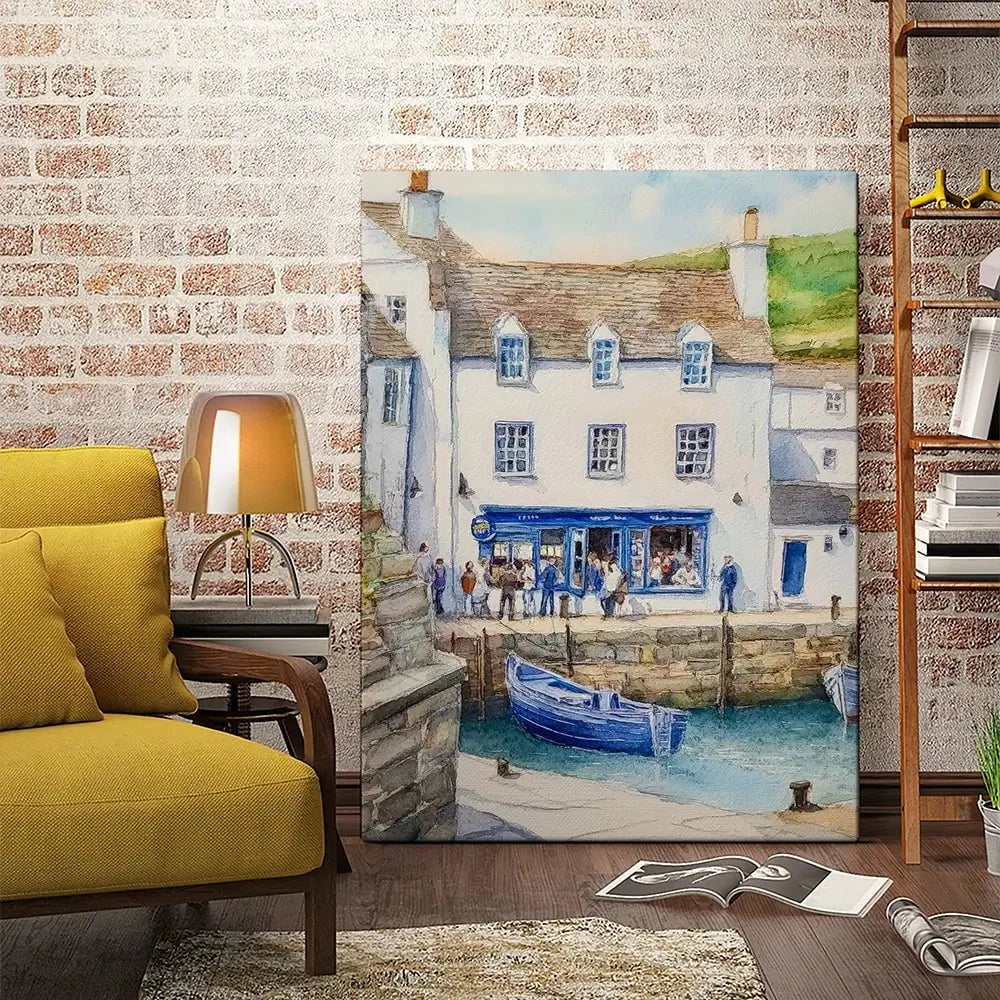 Cornish Quayside Canvas Print Cornish Quayside Canvas Print wall art product David Alexander Elder