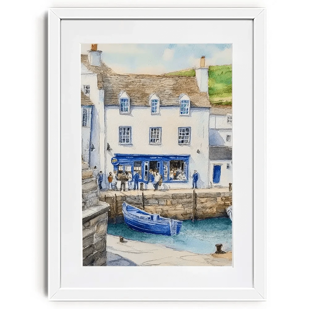 Cornish Quayside Framed Art Print Cornish Quayside Framed Art Print wall art product David Alexander Elder