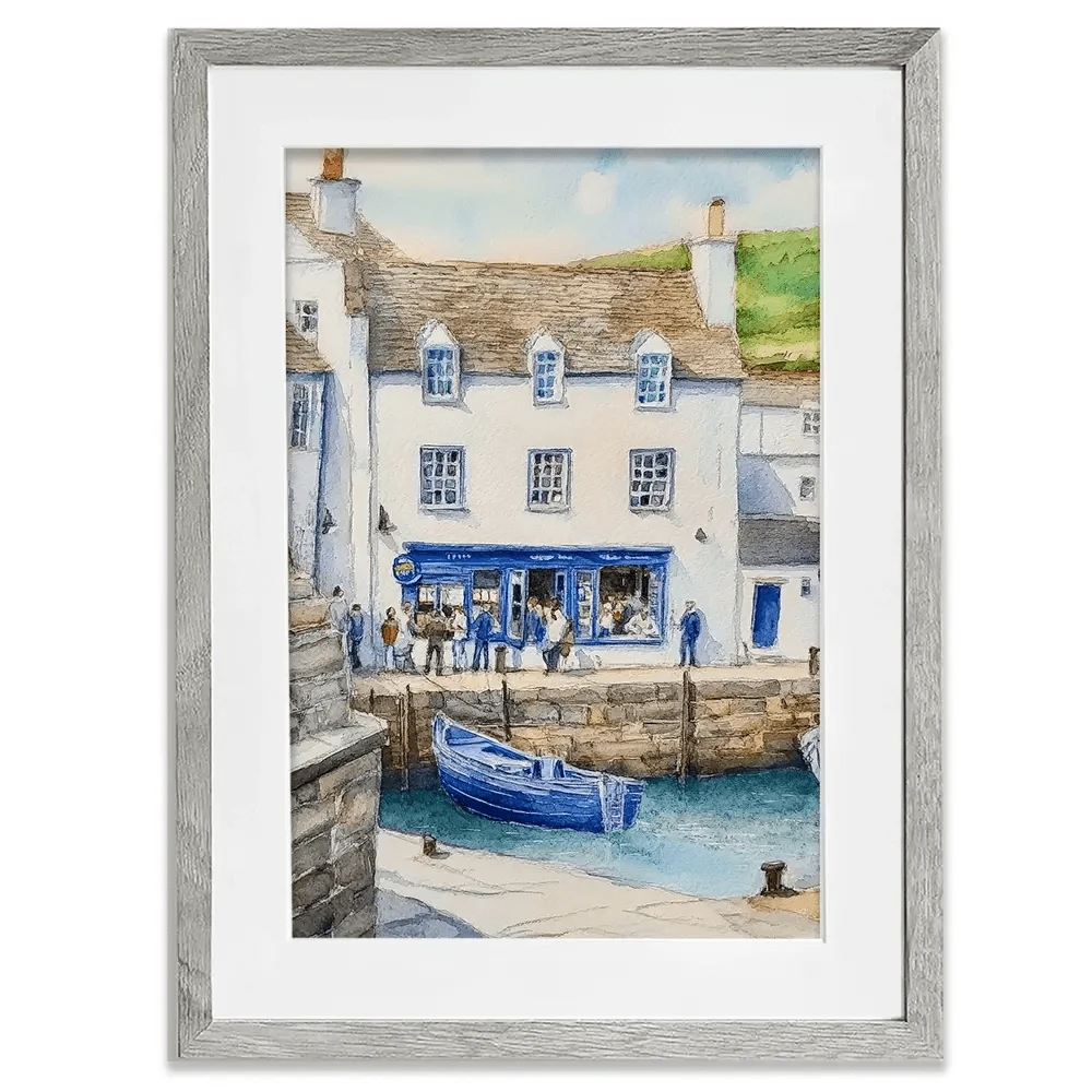 Cornish Quayside Framed Art Print Cornish Quayside Framed Art Print wall art product David Alexander Elder