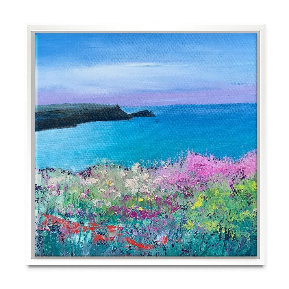 Cornish Sunset Square Canvas Print Cornish Sunset Square Canvas Print wall art product Laure Bury