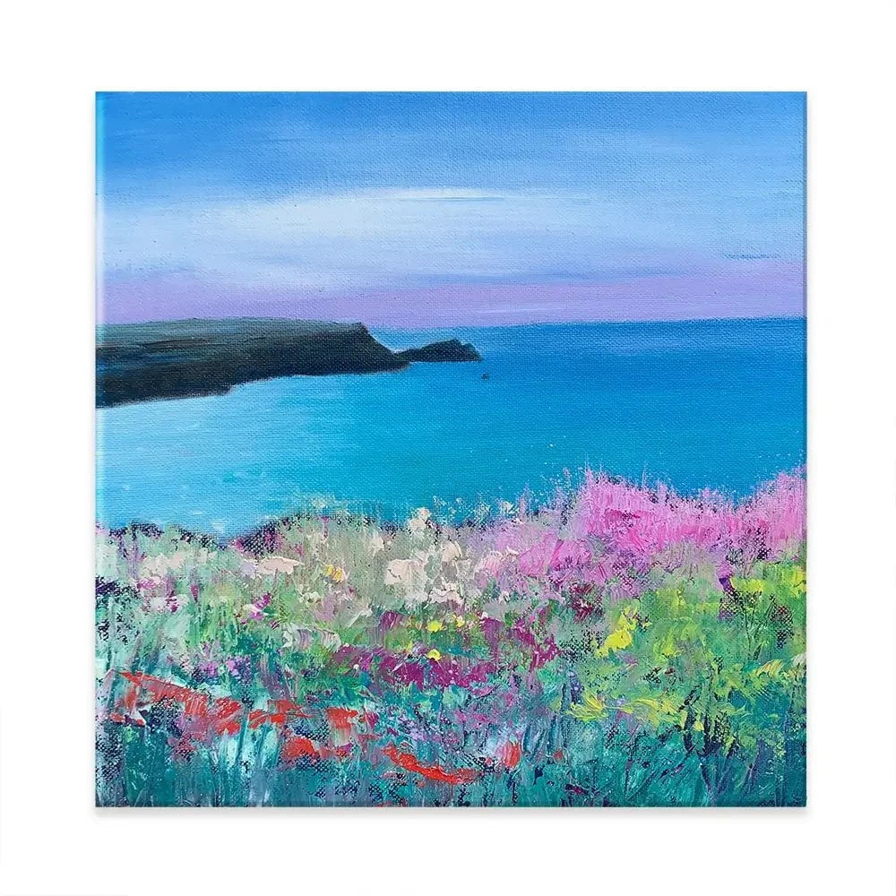 Cornish Sunset Square Canvas Print Cornish Sunset Square Canvas Print wall art product Laure Bury