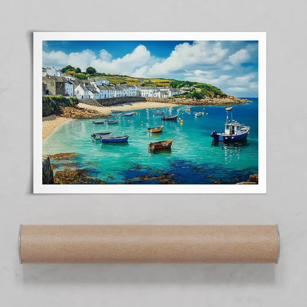 Cornwall Coastal Village Art Print Cornwall Coastal Village Art Print wall art product David Alexander Elder