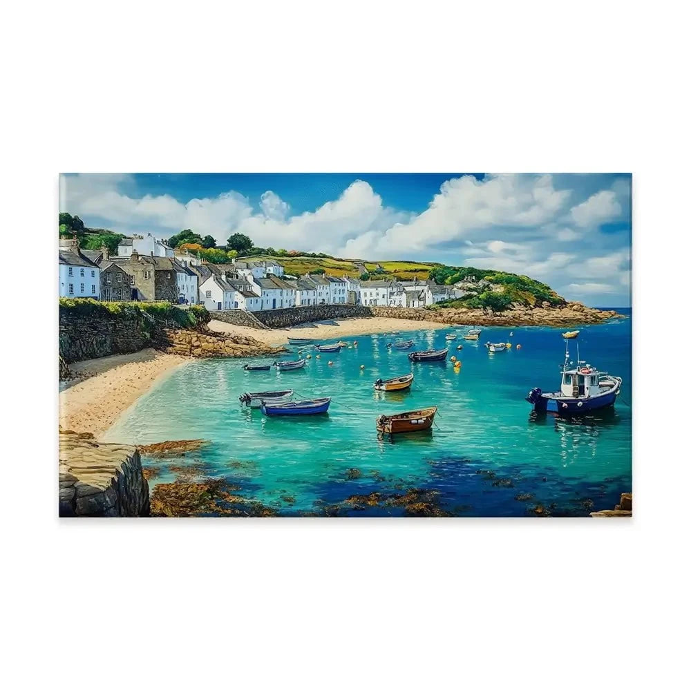 Cornwall Coastal Village Canvas Print Cornwall Coastal Village Canvas Print wall art product David Alexander Elder