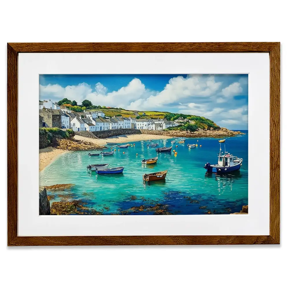 Cornwall Coastal Village Framed Art Print Cornwall Coastal Village Framed Art Print wall art product David Alexander Elder