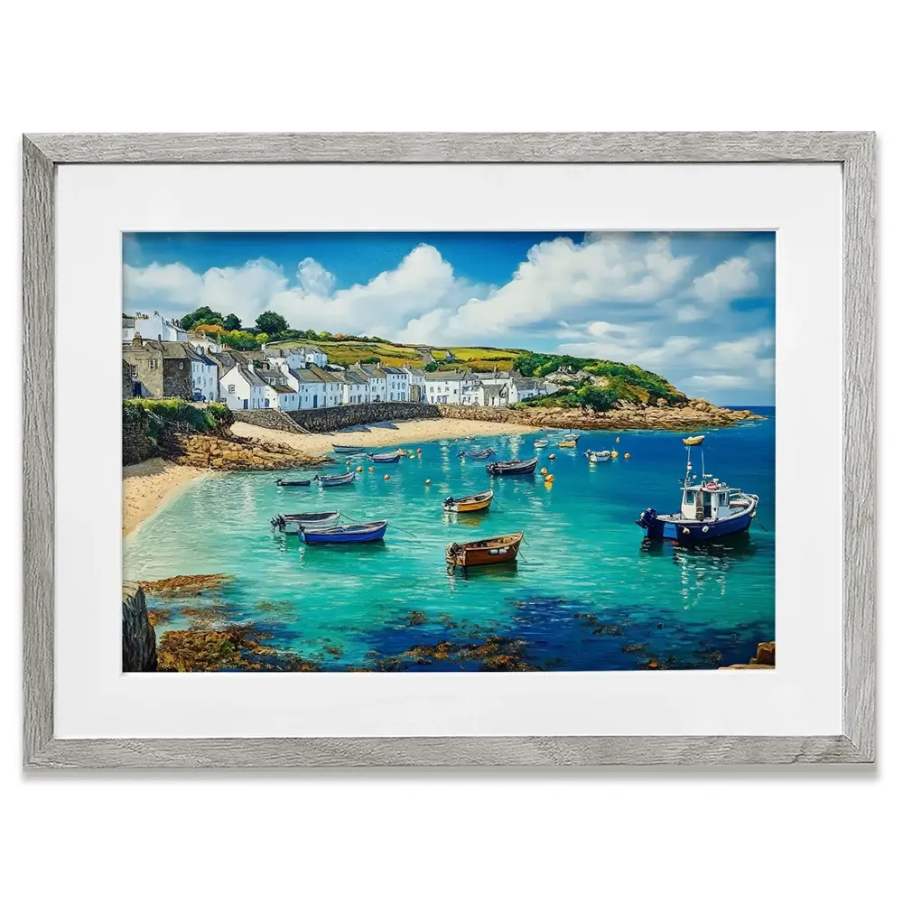Cornwall Coastal Village Framed Art Print Cornwall Coastal Village Framed Art Print wall art product David Alexander Elder