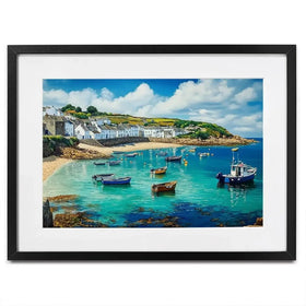 Cornwall Coastal Village Framed Art Print Cornwall Coastal Village Framed Art Print wall art product David Alexander Elder