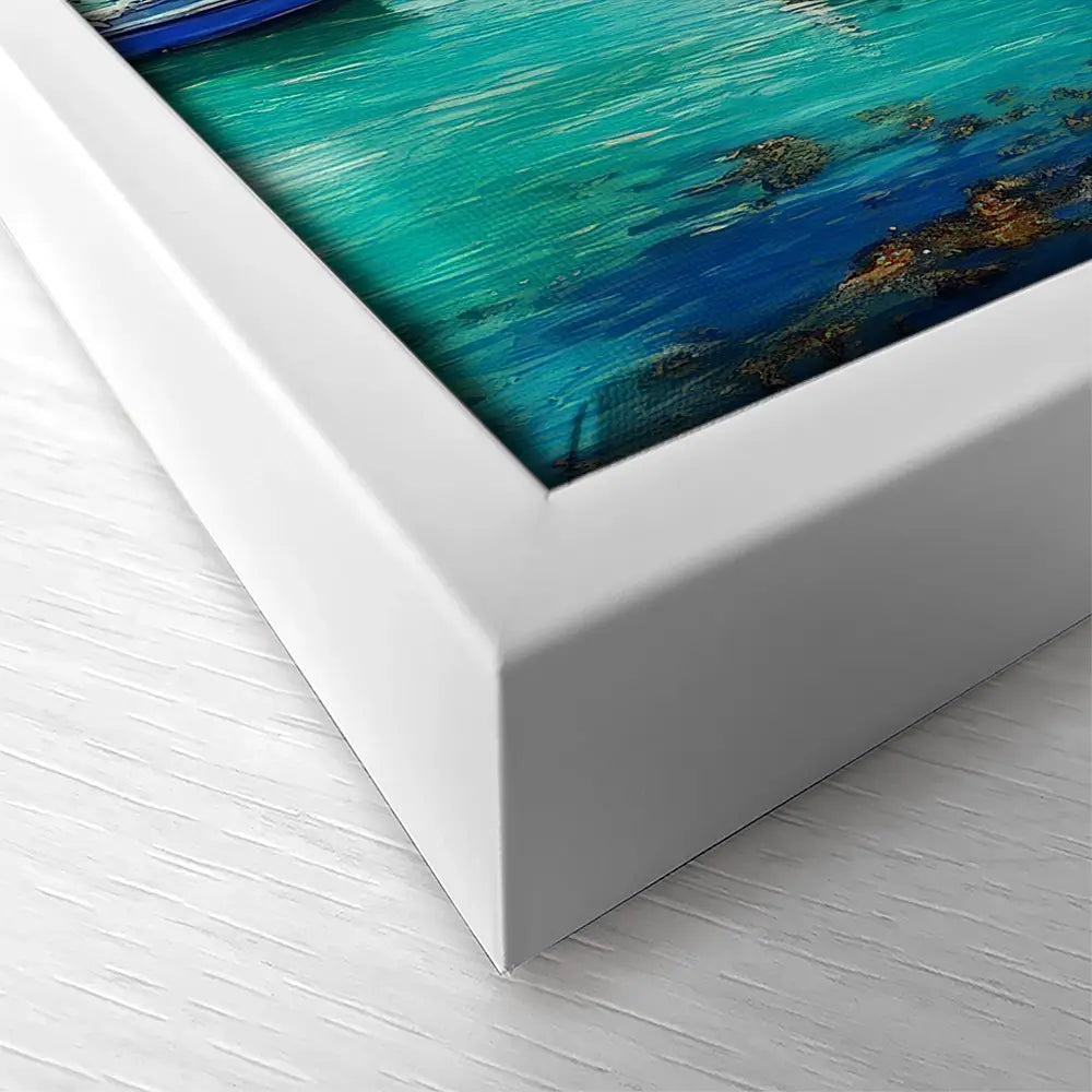 Cornwall Coastal Village Square Canvas Print Cornwall Coastal Village Square Canvas Print wall art product Art Print Shop