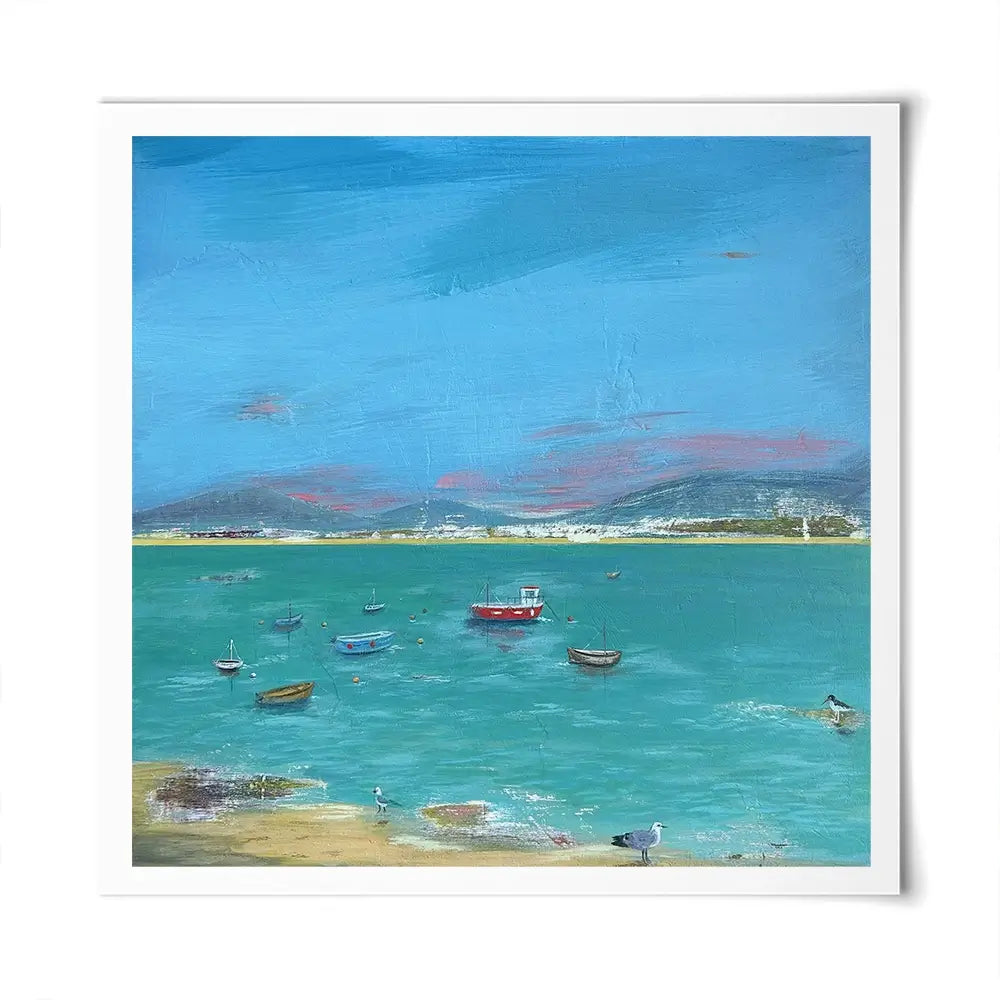 Cornwall Scene Square Art Print Cornwall Scene Square Art Print wall art product Karen Sutton