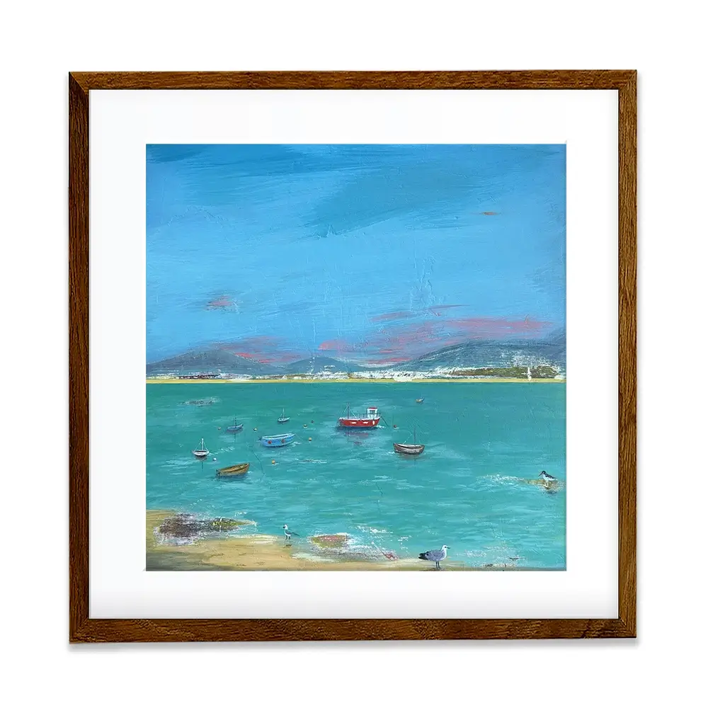 Cornwall Scene Square Framed Art Print Cornwall Scene Square Framed Art Print wall art product Karen Sutton