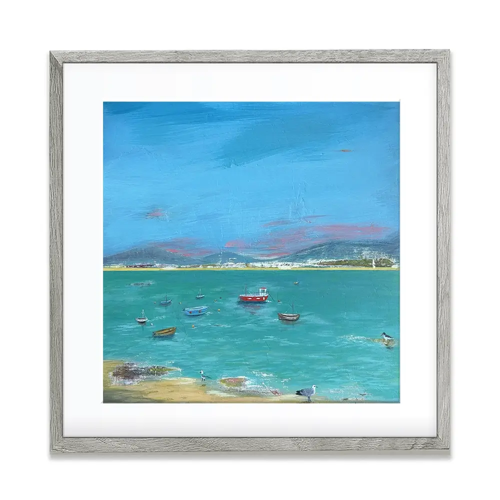 Cornwall Scene Square Framed Art Print Cornwall Scene Square Framed Art Print wall art product Karen Sutton