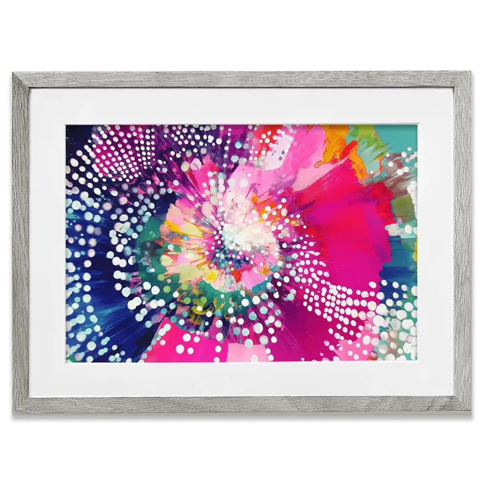Cosmic Bloom Framed Art Print Cosmic Bloom Framed Art Print wall art product Chromatic Storm Studio