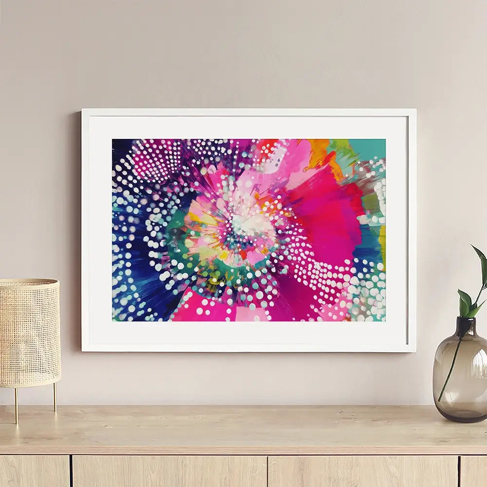 Cosmic Bloom Framed Art Print Cosmic Bloom Framed Art Print wall art product Chromatic Storm Studio