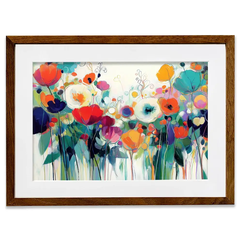 Cottage Garden Overflow Framed Art Print Cottage Garden Overflow Framed Art Print wall art product Chromatic Storm Studio