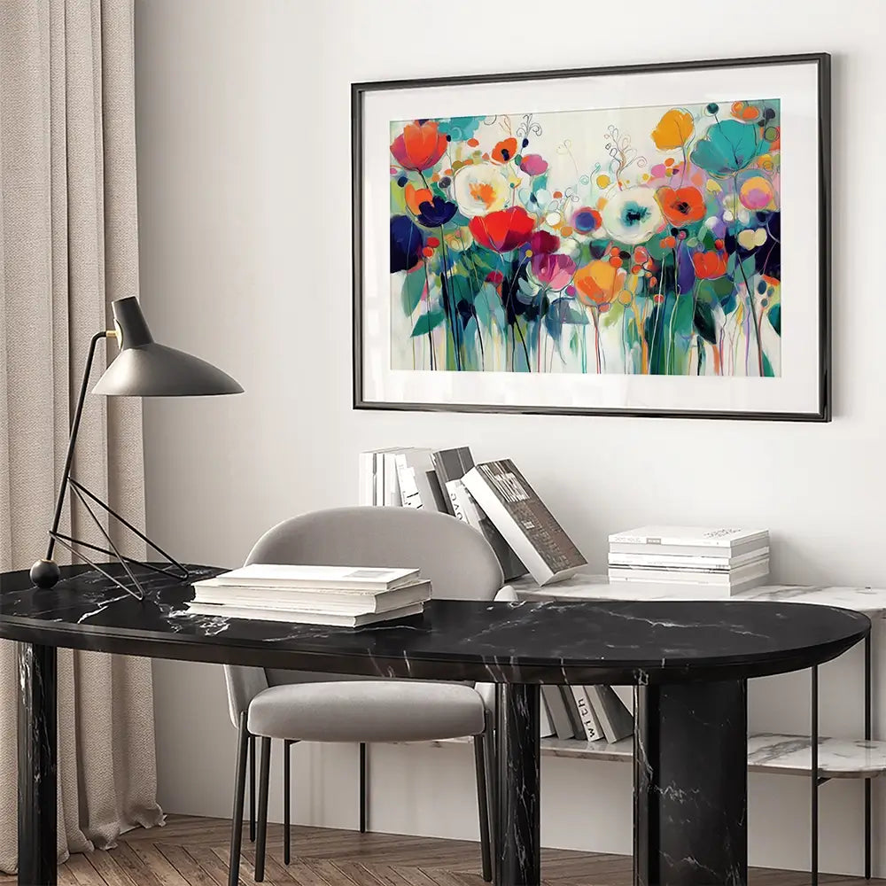 Cottage Garden Overflow Framed Art Print Cottage Garden Overflow Framed Art Print wall art product Chromatic Storm Studio