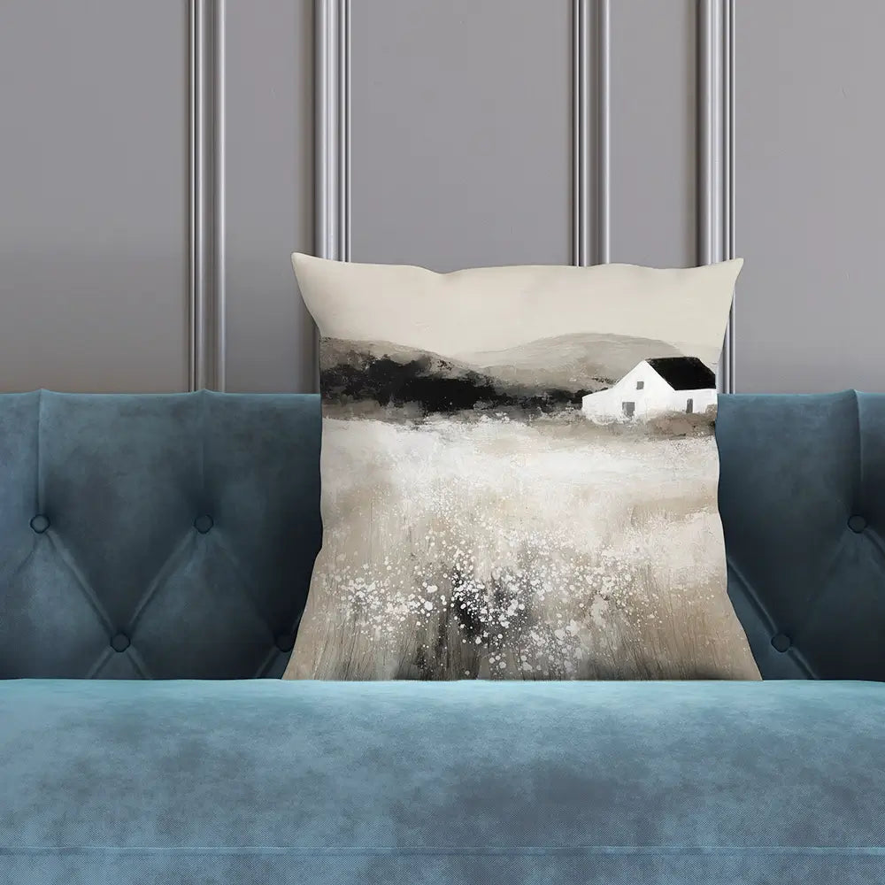 Cottage In Pale Field 2 Cushion Cottage In Pale Field 2 Cushion wall art product Chromatic Storm Studio