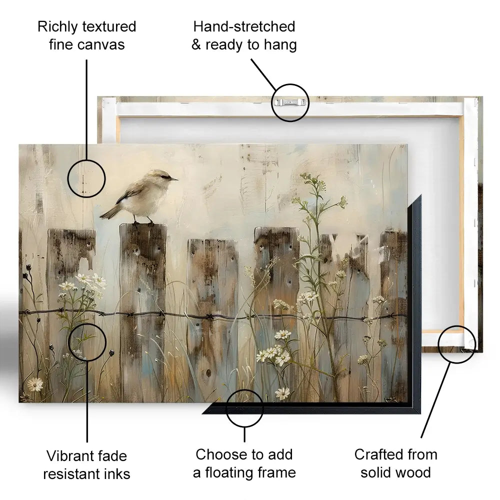 Country Bird Oversized Canvas Print Country Bird Oversized Canvas Print wall art product Arlington Prints - Independent