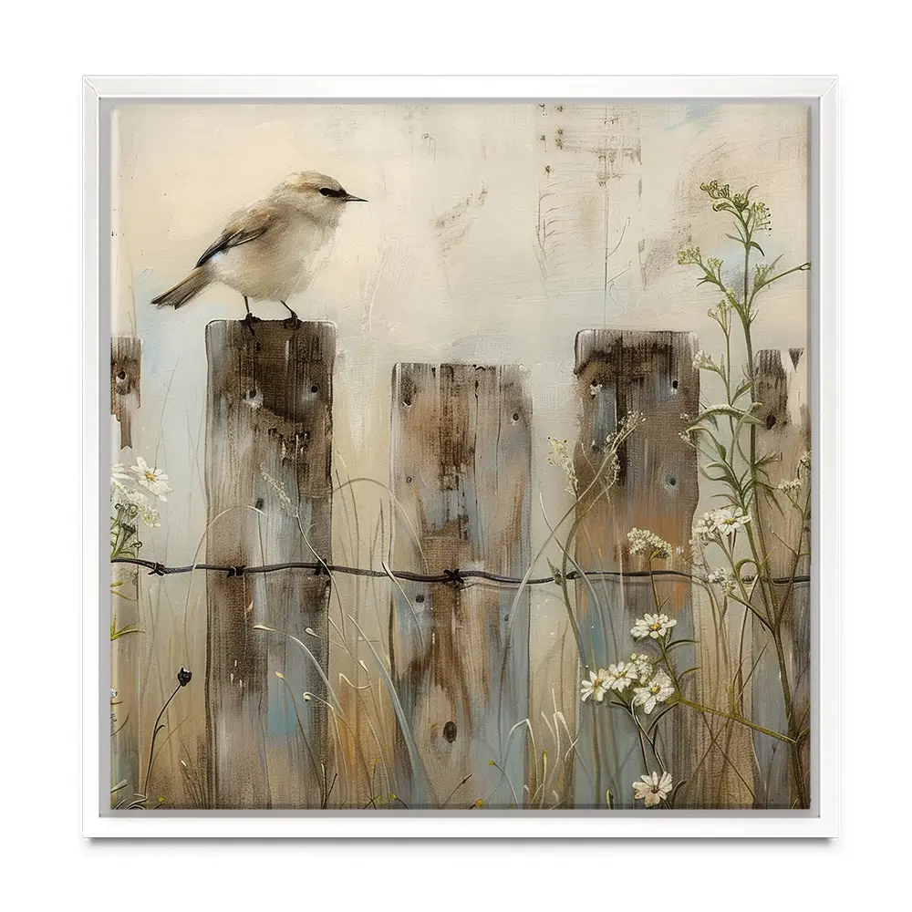 Country Bird Square Canvas Print Country Bird Square Canvas Print wall art product Arlington Prints - Independent