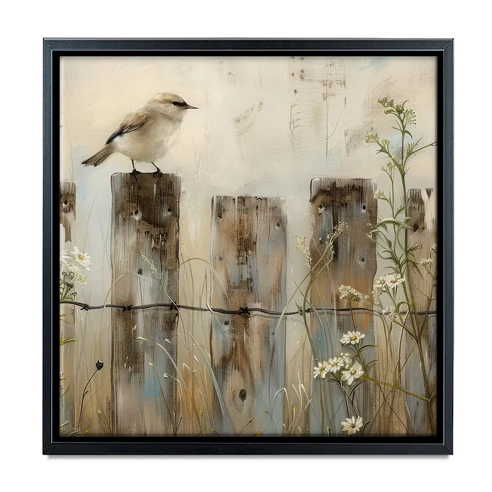 Country Bird Square Canvas Print Country Bird Square Canvas Print wall art product Arlington Prints - Independent
