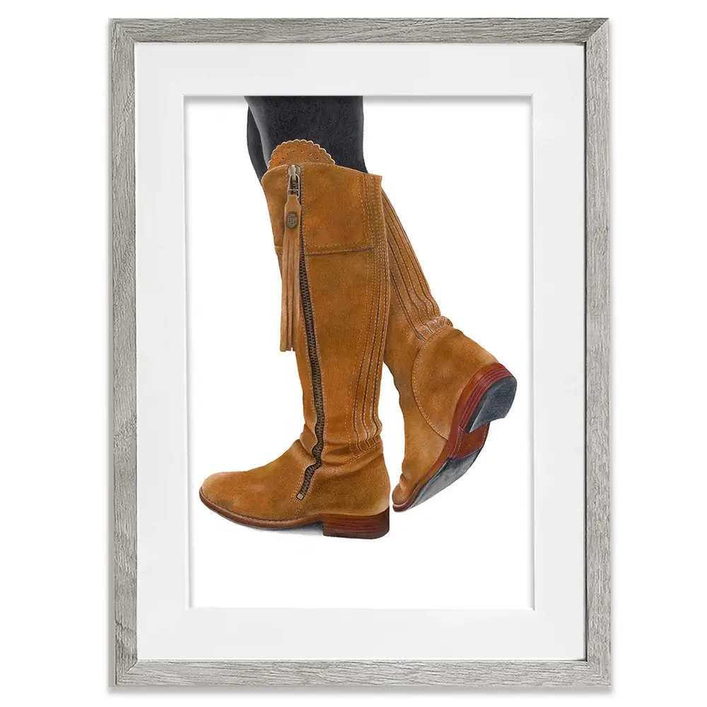Country Boots Framed Art Print Country Boots Framed Art Print wall art product Georgie Turner