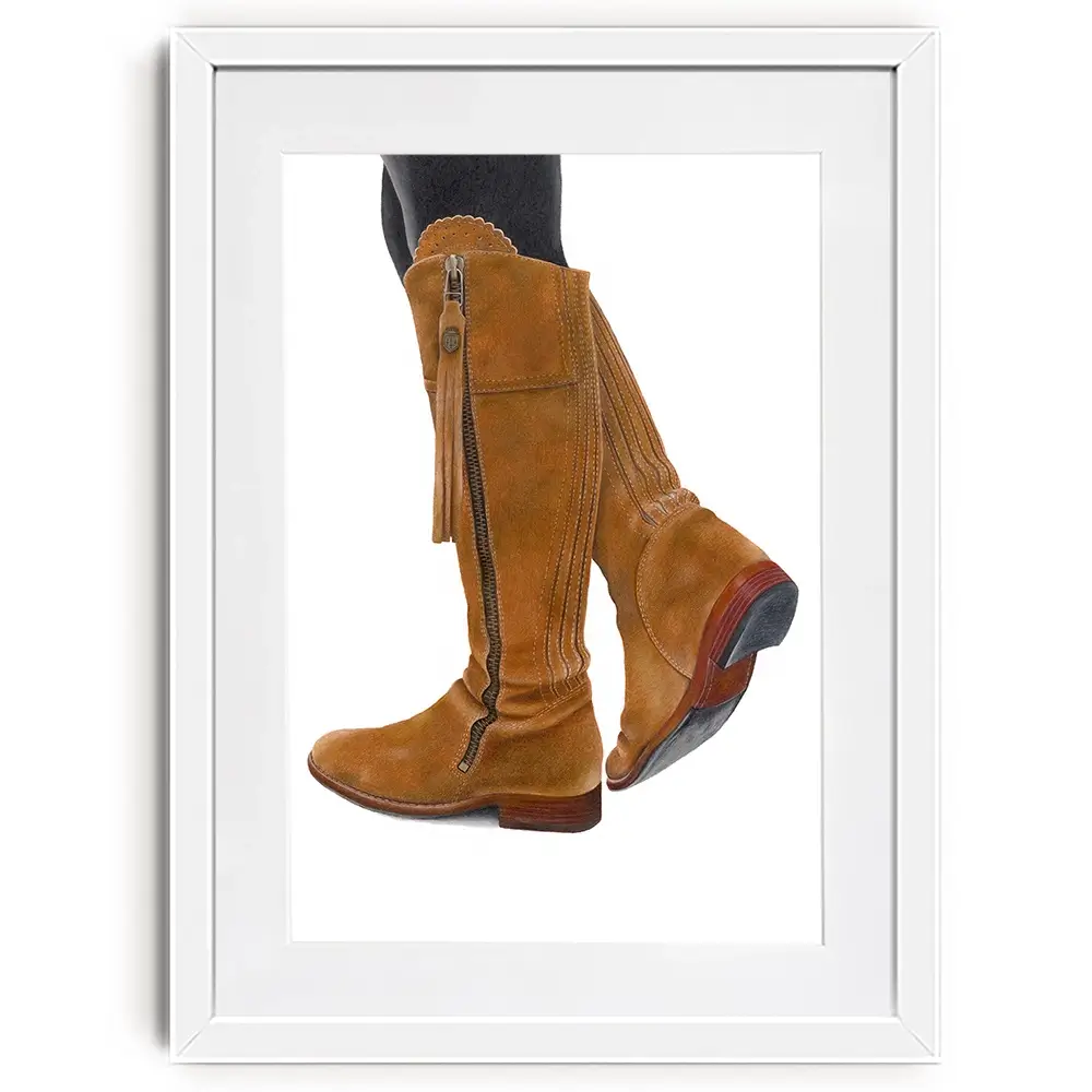 Country Boots Framed Art Print Country Boots Framed Art Print wall art product Georgie Turner