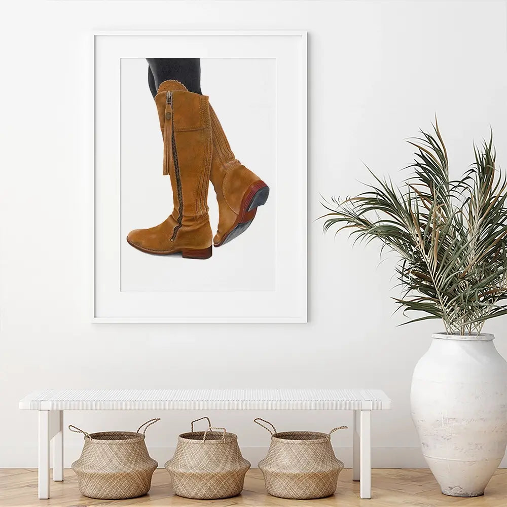 Country Boots Framed Art Print Country Boots Framed Art Print wall art product Georgie Turner