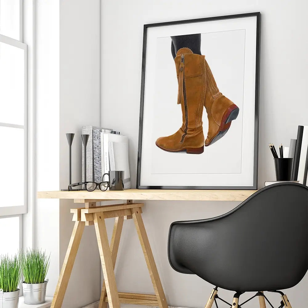 Country Boots Framed Art Print Country Boots Framed Art Print wall art product Georgie Turner
