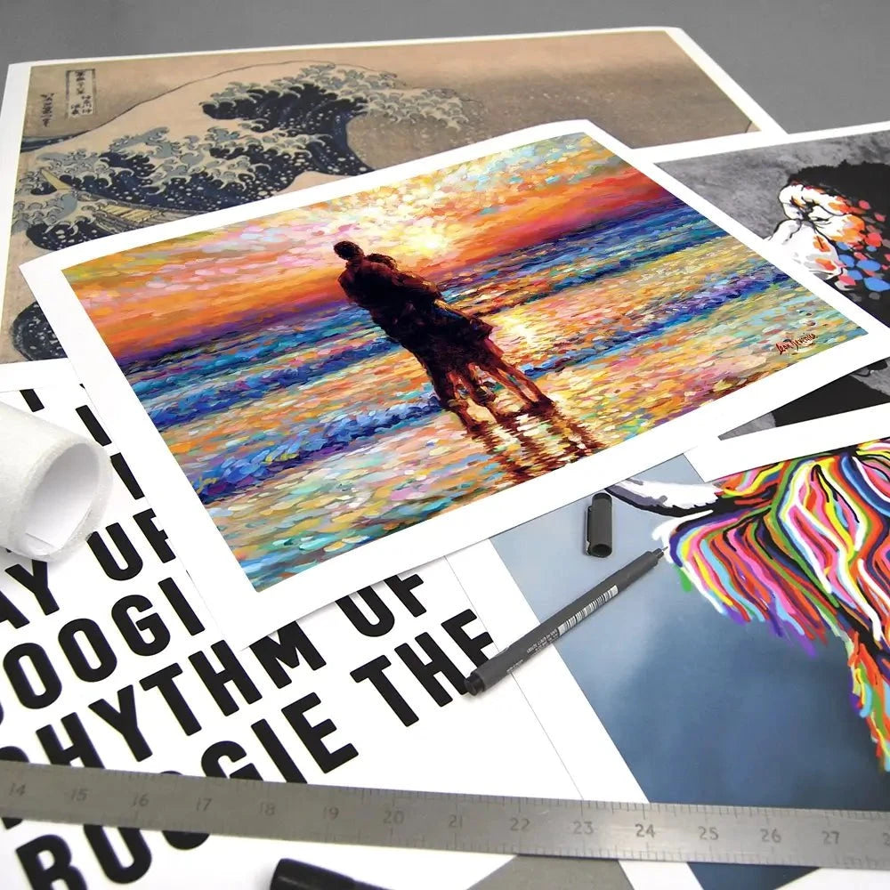 Couple At The Beach Art Print Couple At The Beach Art Print wall art product Leon Devenice