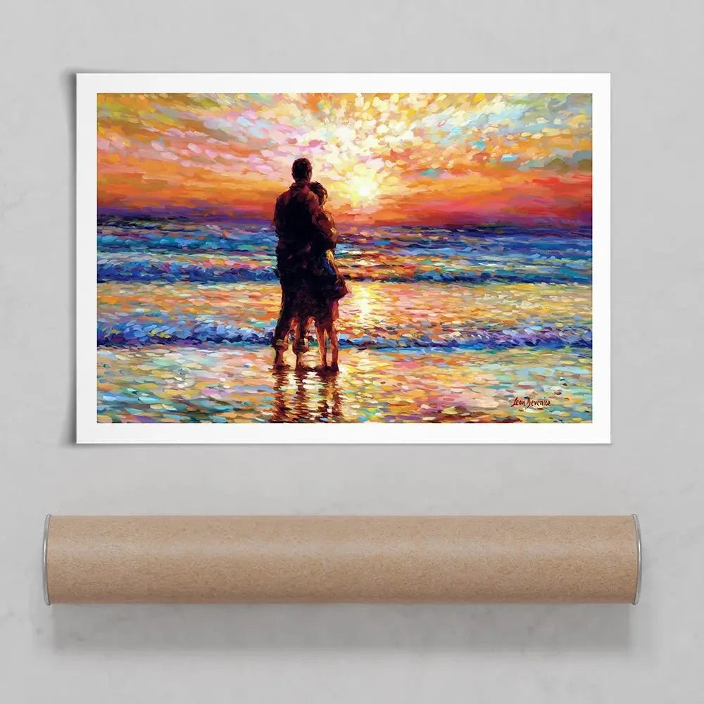 Couple At The Beach Art Print Couple At The Beach Art Print wall art product Leon Devenice