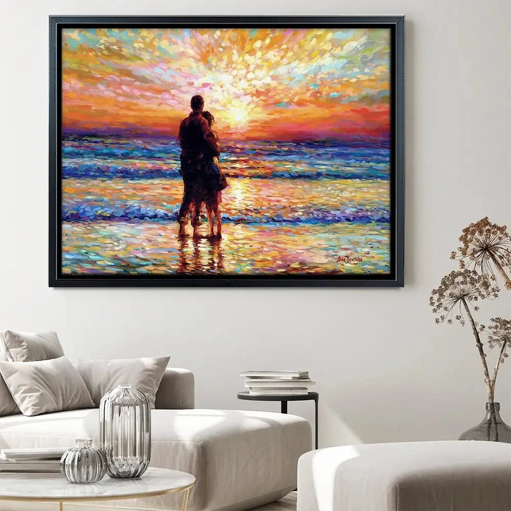 Couple At The Beach Canvas Print Couple At The Beach Canvas Print wall art product Leon Devenice