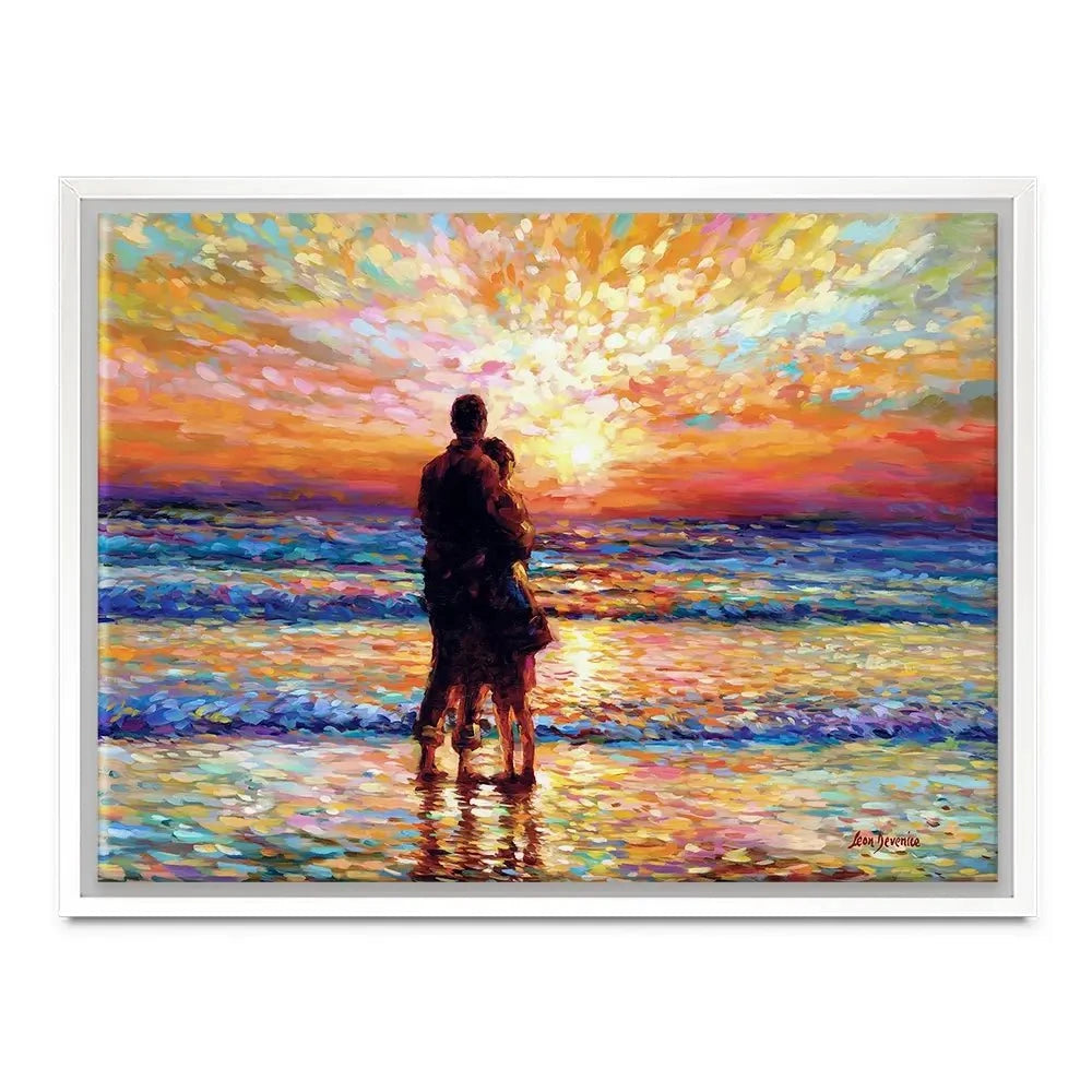 Couple At The Beach Canvas Print Couple At The Beach Canvas Print wall art product Leon Devenice