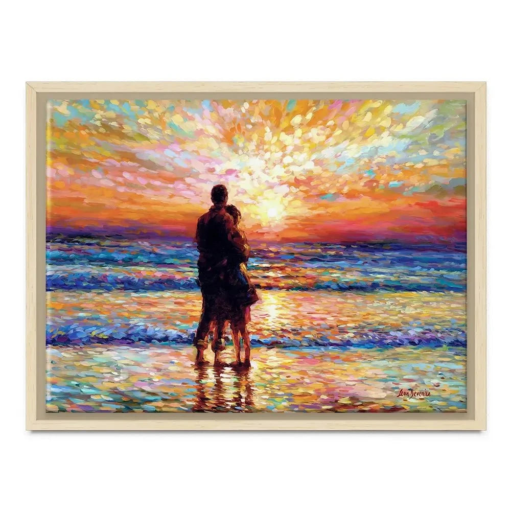 Couple At The Beach Canvas Print Couple At The Beach Canvas Print wall art product Leon Devenice