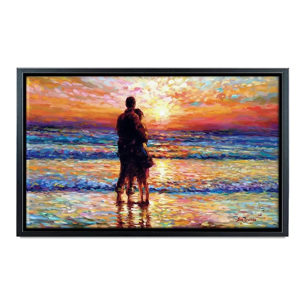 Couple At The Beach Canvas Print Couple At The Beach Canvas Print wall art product Leon Devenice