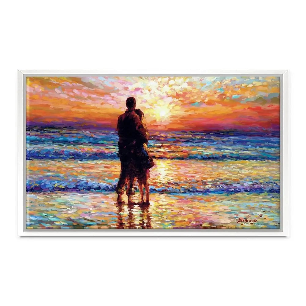 Couple At The Beach Canvas Print Couple At The Beach Canvas Print wall art product Leon Devenice
