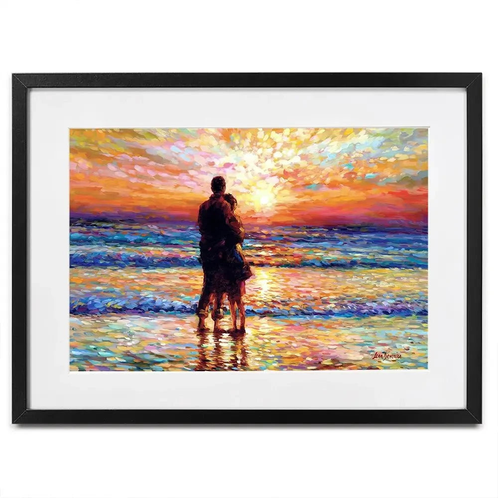 Couple At The Beach Framed Art Print Couple At The Beach Framed Art Print wall art product Leon Devenice