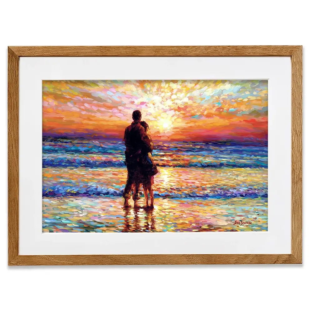 Couple At The Beach Framed Art Print Couple At The Beach Framed Art Print wall art product Leon Devenice