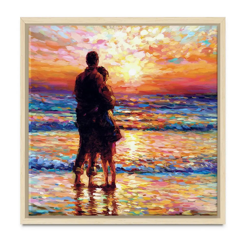 Couple At The Beach Oversized Canvas Print Couple At The Beach Oversized Canvas Print wall art product Art Print Shop