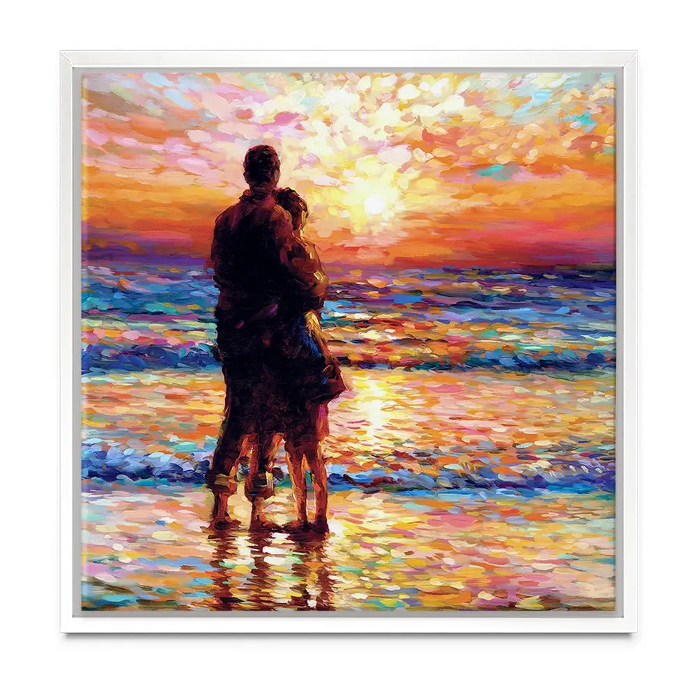 Couple At The Beach Oversized Canvas Print Couple At The Beach Oversized Canvas Print wall art product Art Print Shop