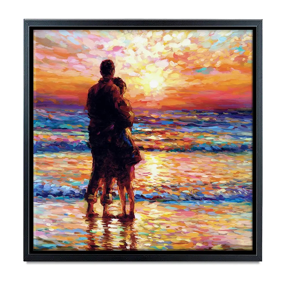 Couple At The Beach Oversized Canvas Print Couple At The Beach Oversized Canvas Print wall art product Art Print Shop