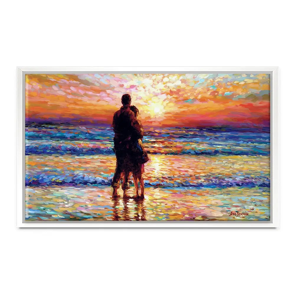 Couple At The Beach Oversized Canvas Print Couple At The Beach Oversized Canvas Print wall art product Art Print Shop