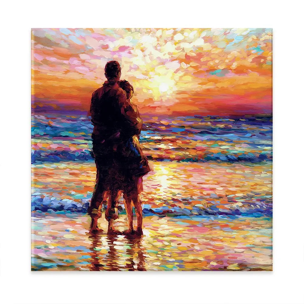 Couple At The Beach Oversized Canvas Print Couple At The Beach Oversized Canvas Print wall art product Art Print Shop