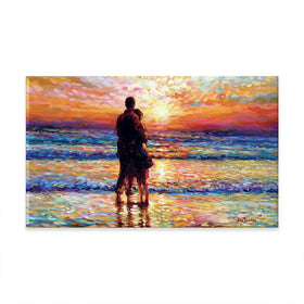 Couple At The Beach Oversized Canvas Print Couple At The Beach Oversized Canvas Print wall art product Art Print Shop