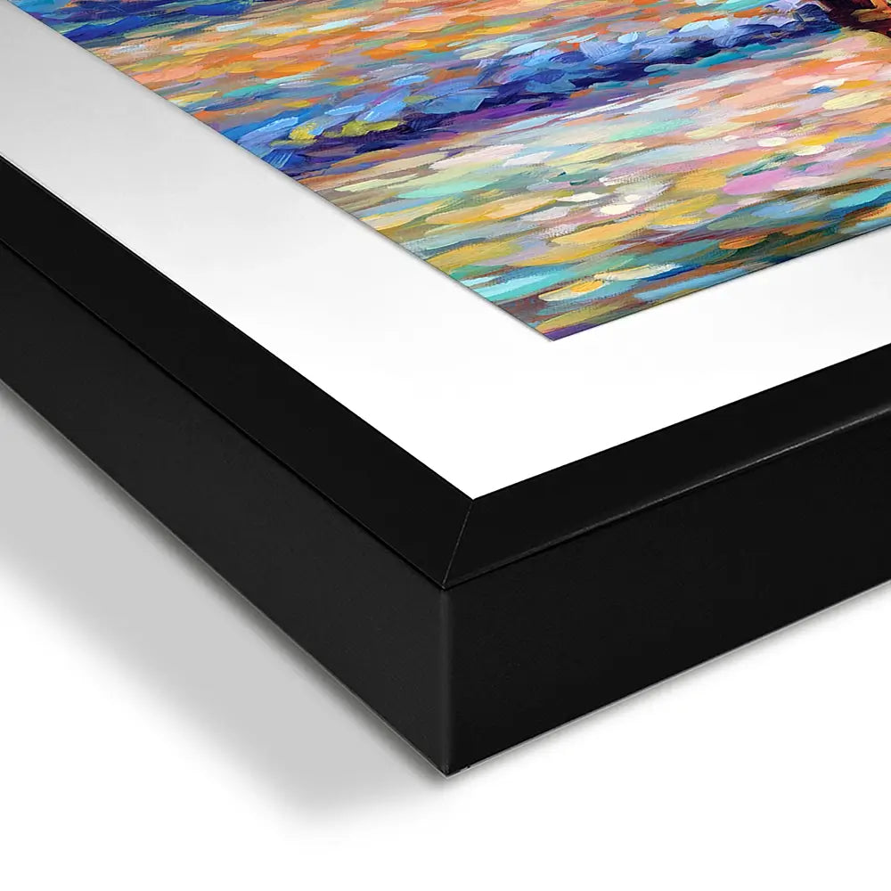 Couple At The Beach Square Framed Art Print Couple At The Beach Square Framed Art Print wall art product Leon Devenice