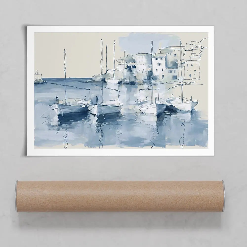 Cove Harbour Village Art Print Cove Harbour Village Art Print wall art product Chromatic Storm Studio